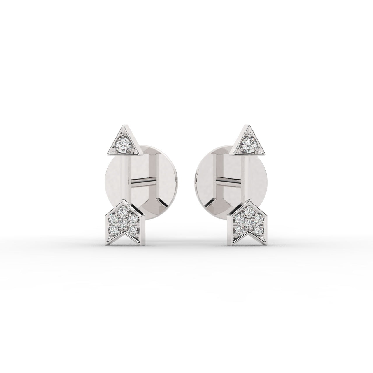 Aria Earrings - White Gold#Metal Colour_White Gold