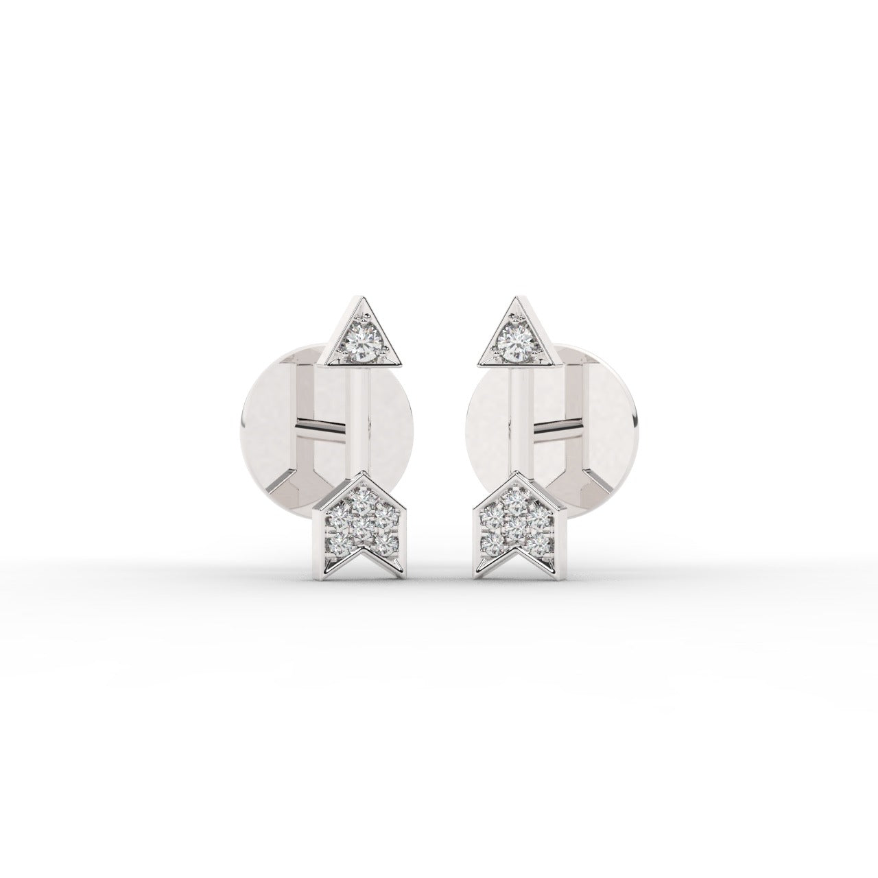 Aria Earrings - White Gold#Metal Colour_White Gold