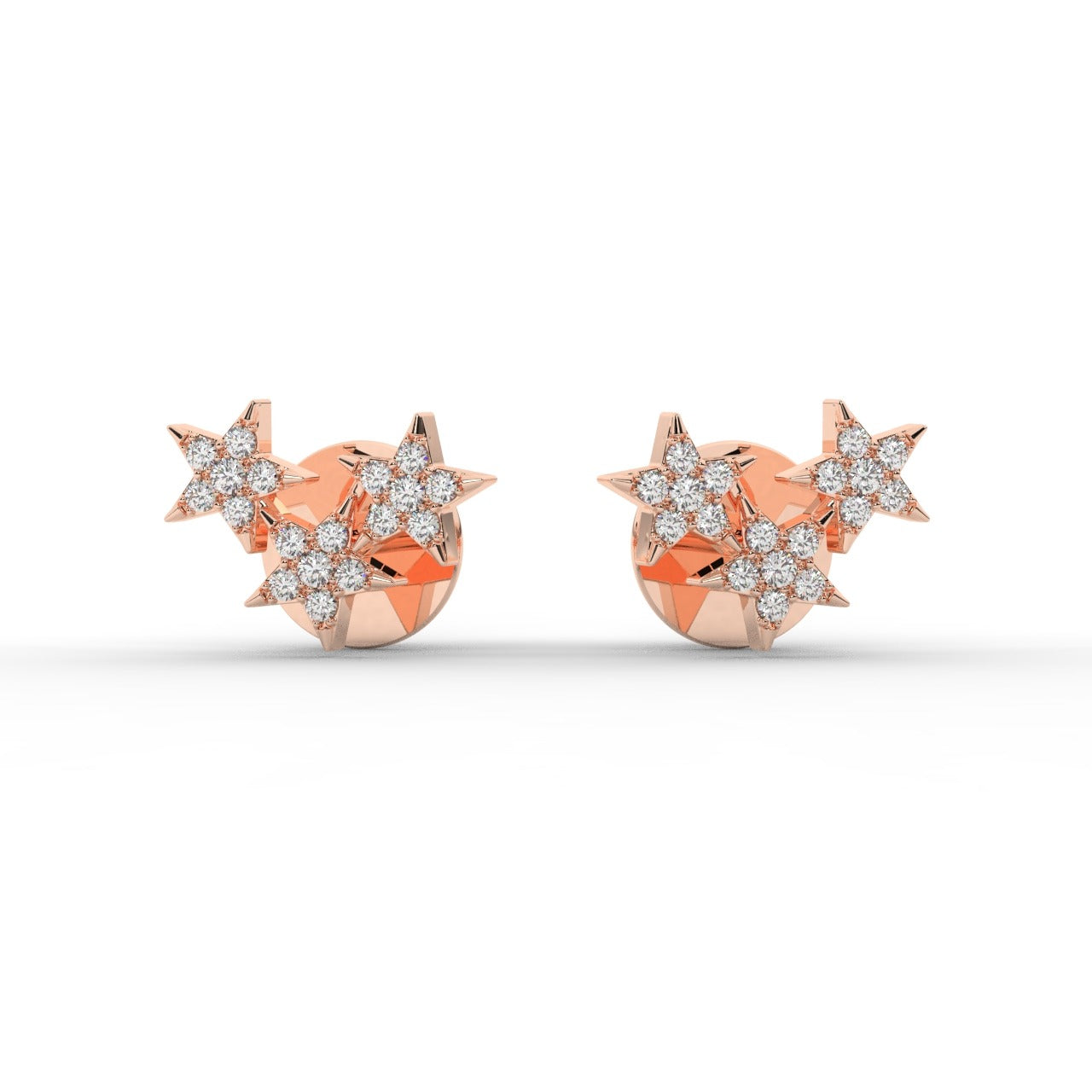 Aurora Trio Earrings - Rose Gold#Metal Colour_Rose Gold