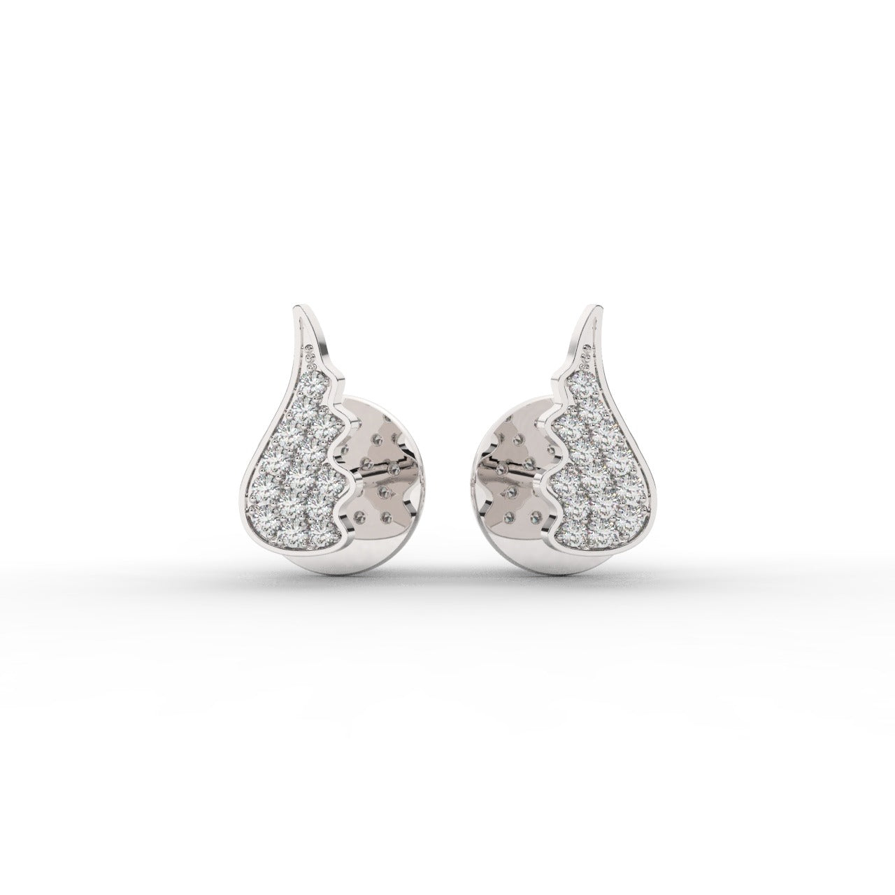 Celeste Earrings - White Gold#Metal Colour_White Gold