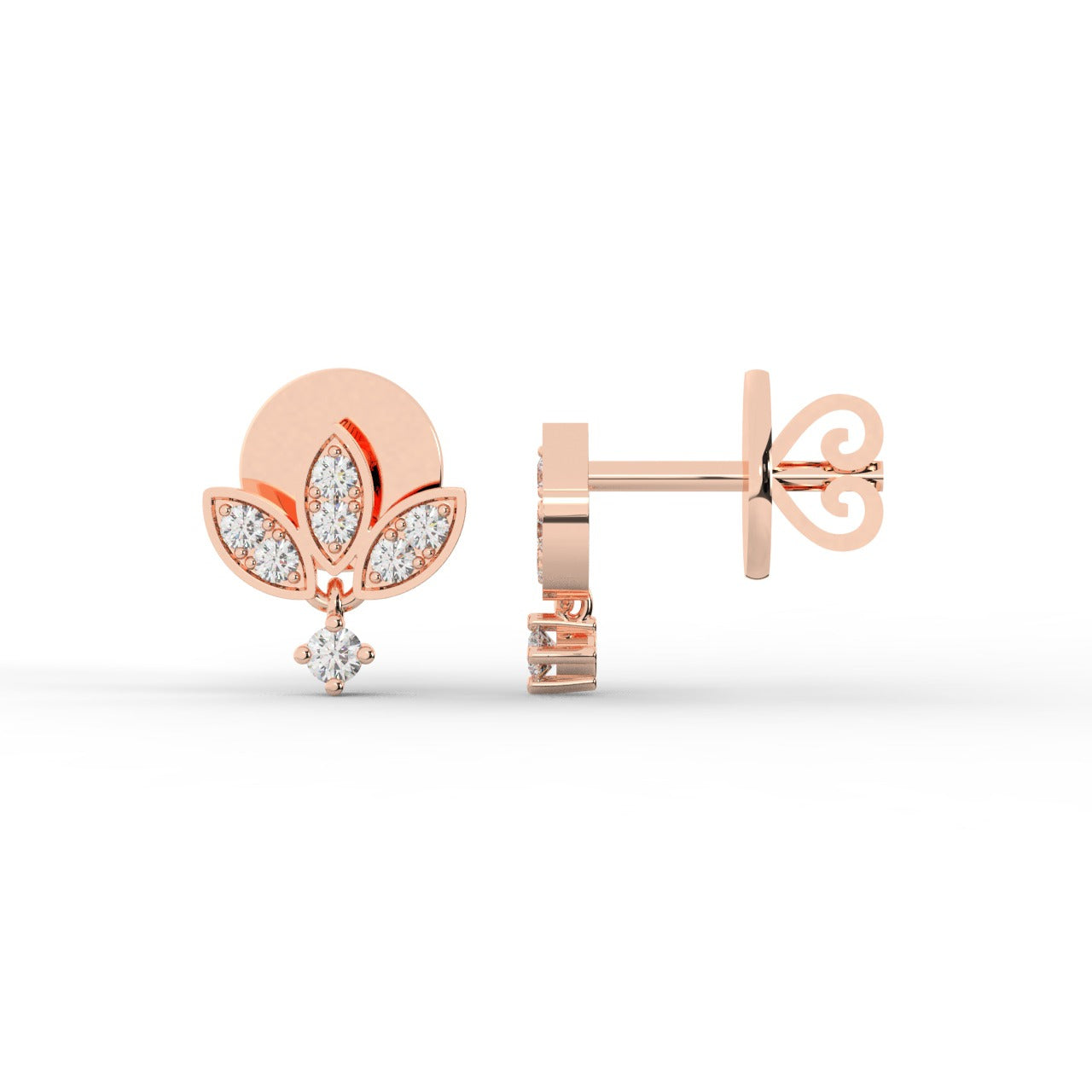 Lyla Earrings - Rose Gold#Metal Colour_Rose Gold