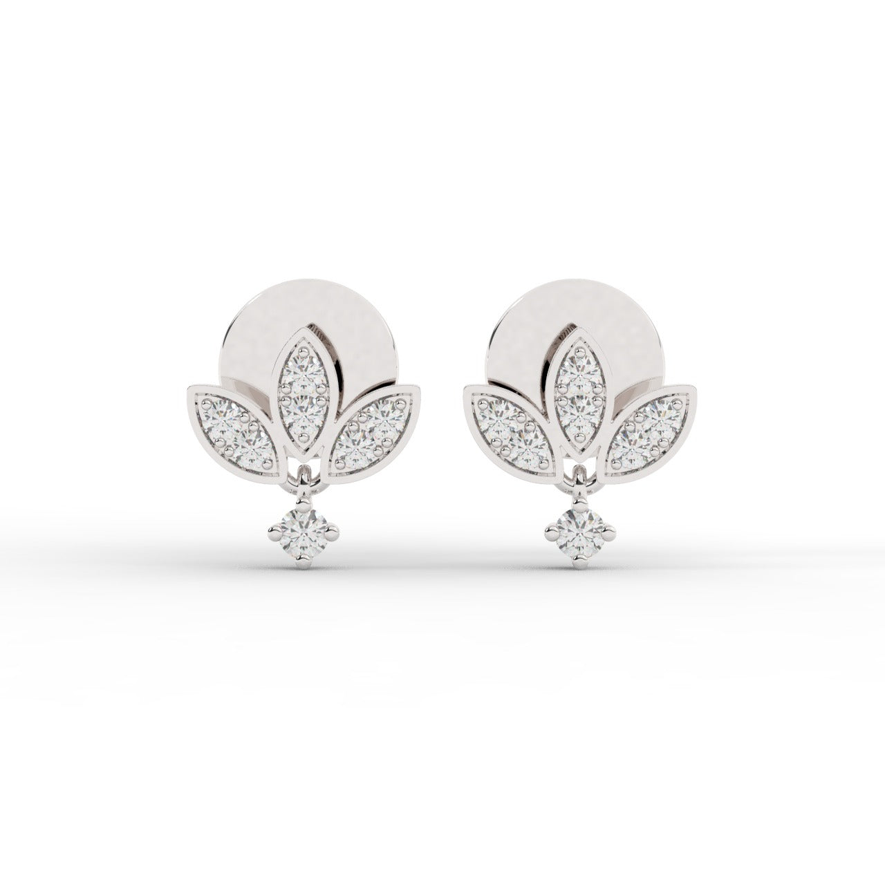 Lyla Earrings - White Gold#Metal Colour_White Gold