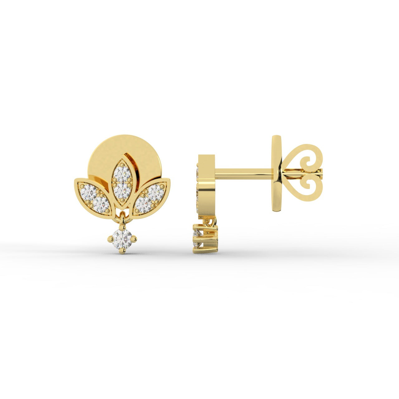 Lyla Earrings - Yellow Gold#Metal Colour_Yellow Gold