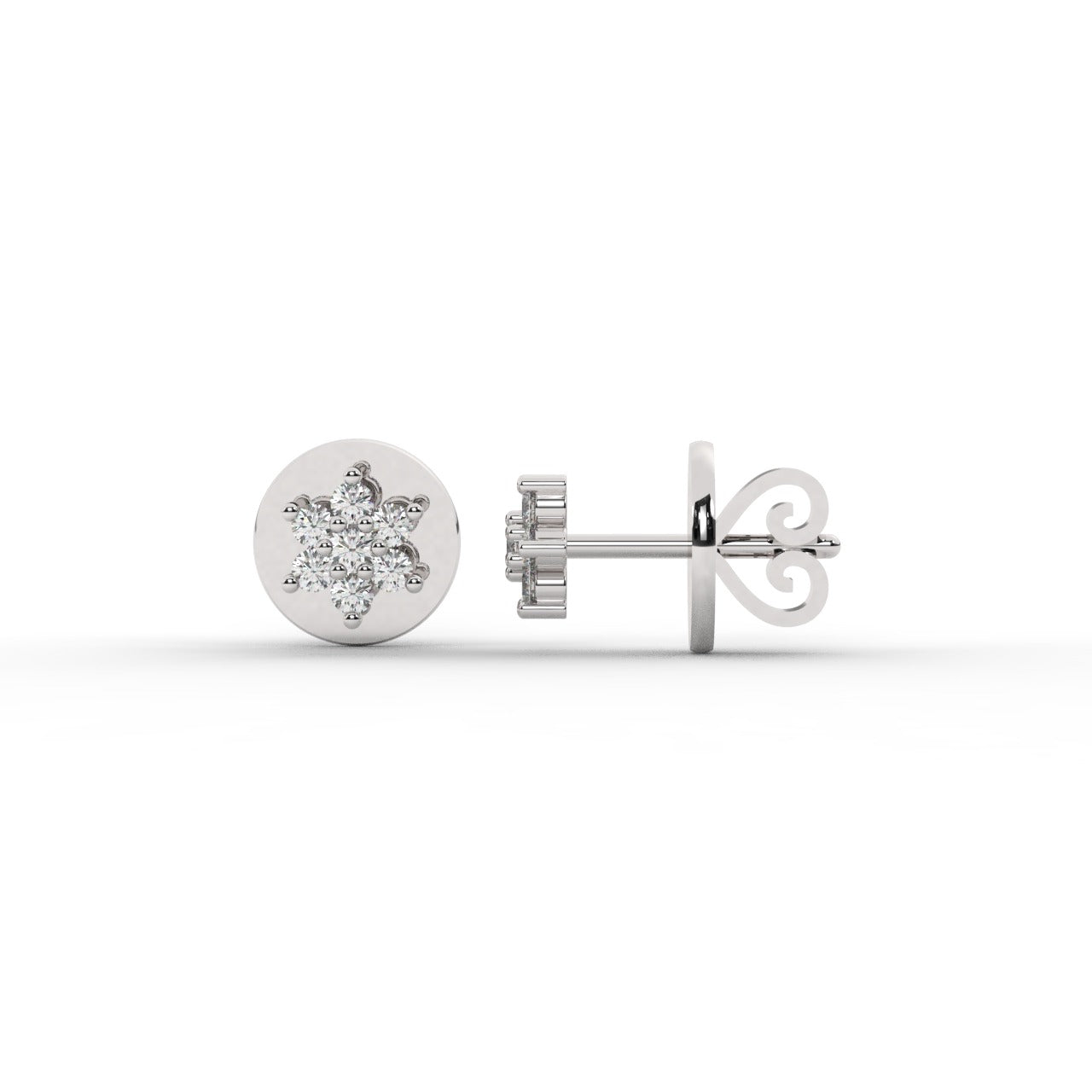 Mirelle Earrings - White Gold#Metal Colour_White Gold
