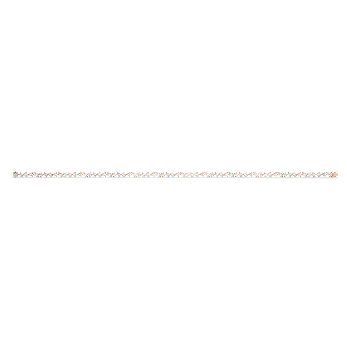Mixed Tennis Necklace - Rose Gold#Metal Colour_Rose Gold