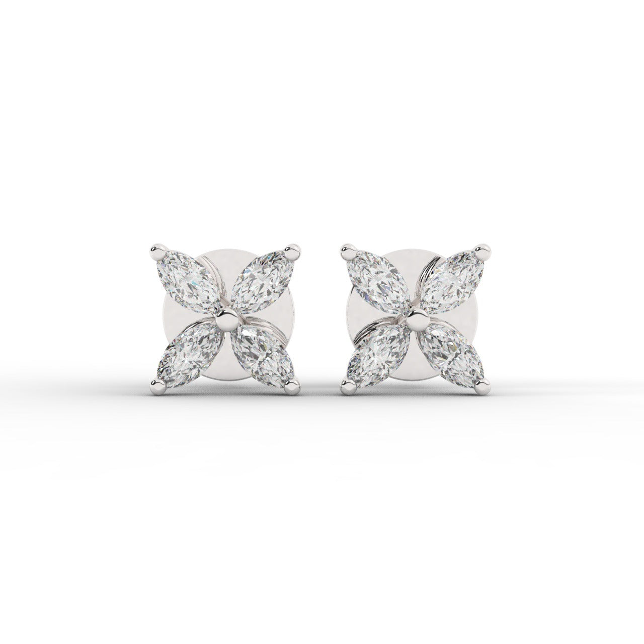 Soreya Earrings - White Gold#Metal Colour_White Gold