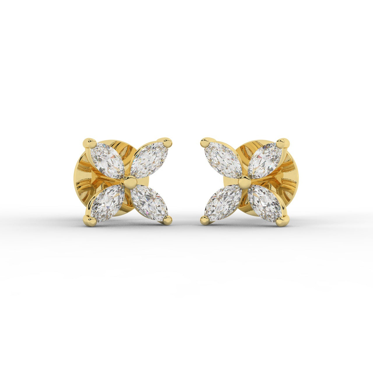 Soreya Earrings - Yellow Gold#Metal Colour_Yellow Gold