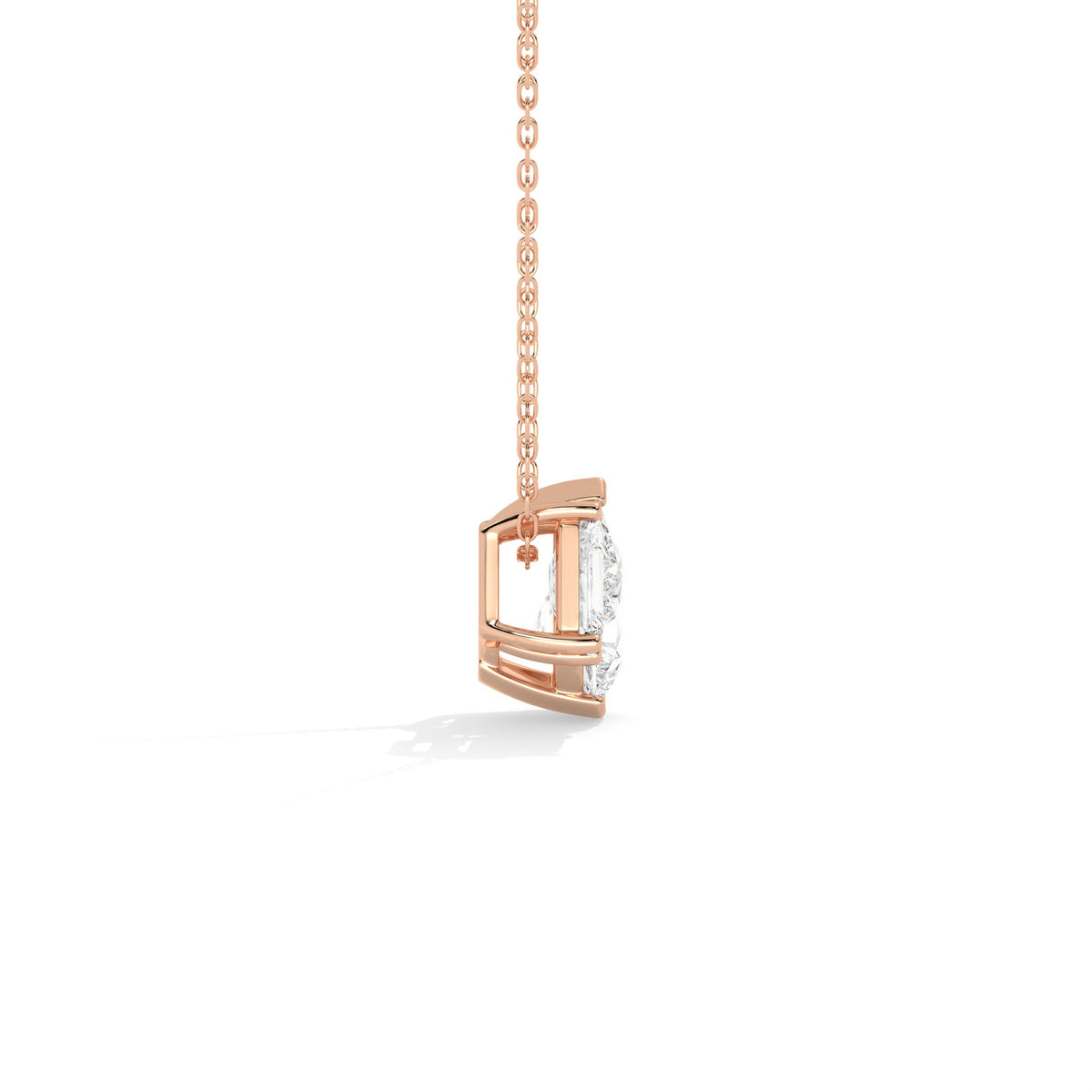 Toi Et Moi Pendant Necklace - Rose Gold#Metal Colour_Rose Gold