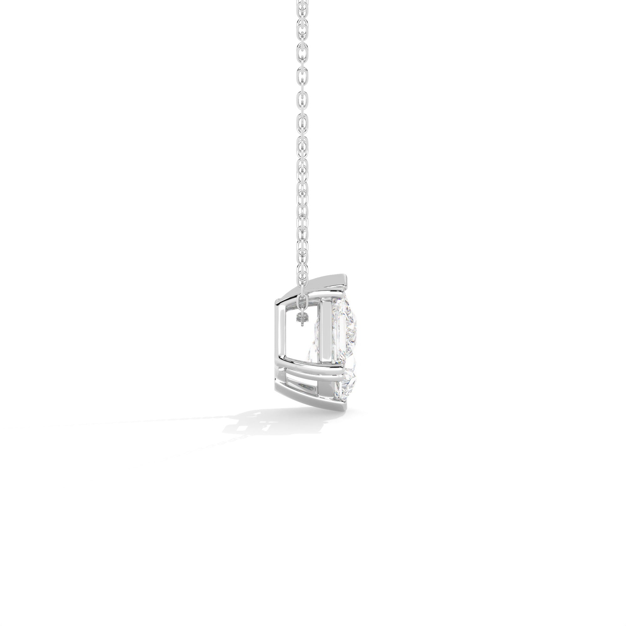 Toi Et Moi Pendant Necklace - White Gold#Metal Colour_White Gold