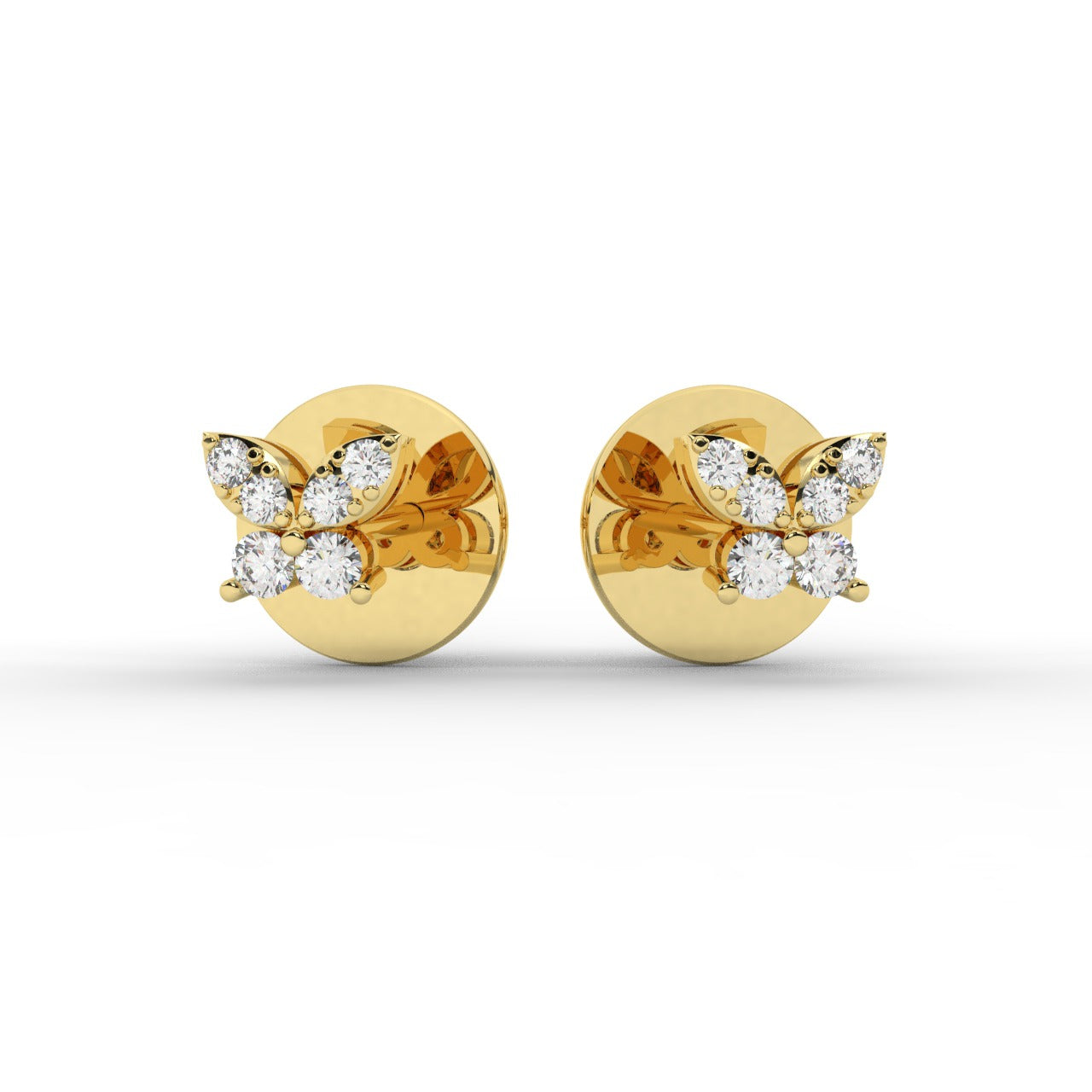 Whisper Earrings - Yellow Gold#Metal Colour_Yellow Gold